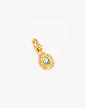 18k Gold Vermeil With Love Birthstone Annex Link Pendant - March Bycharlotte