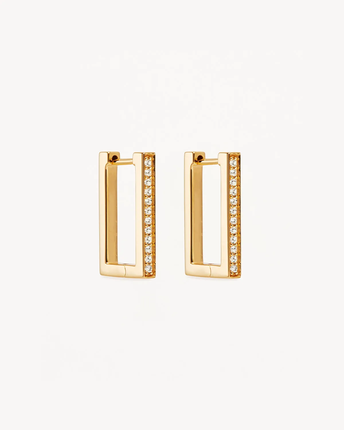 18k Gold Vermeil With Love Hoops Bycharlotte