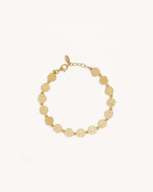 18k Gold Vermeil Woven Light Coin Bracelet Bycharlotte