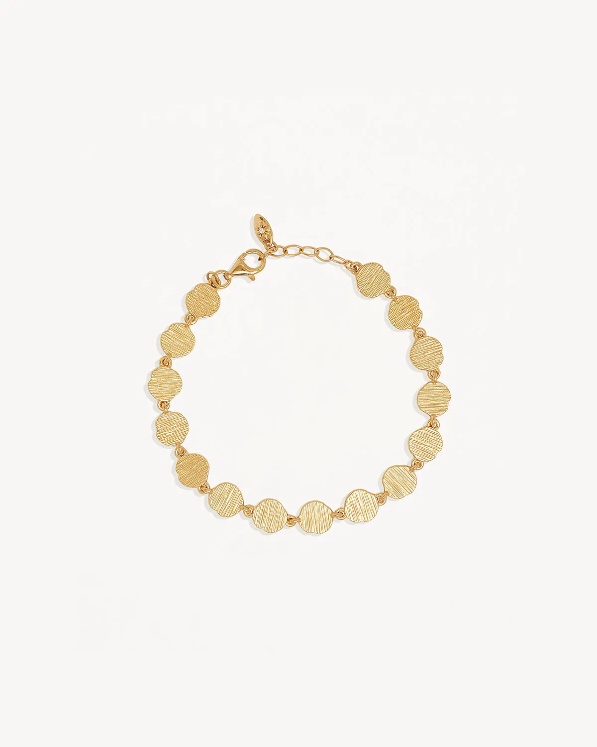 18k Gold Vermeil Woven Light Coin Bracelet Bycharlotte