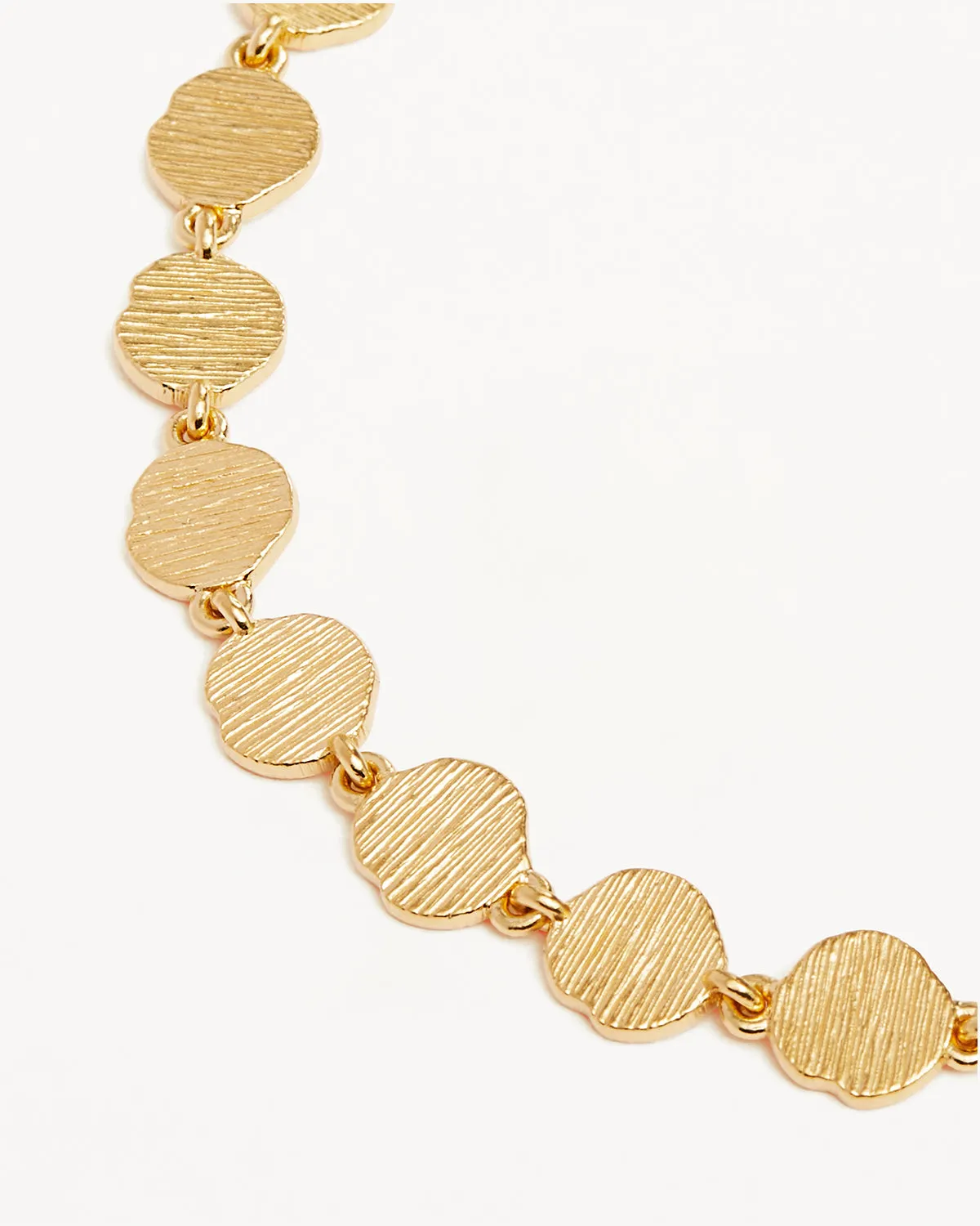 18k Gold Vermeil Woven Light Coin Bracelet Bycharlotte
