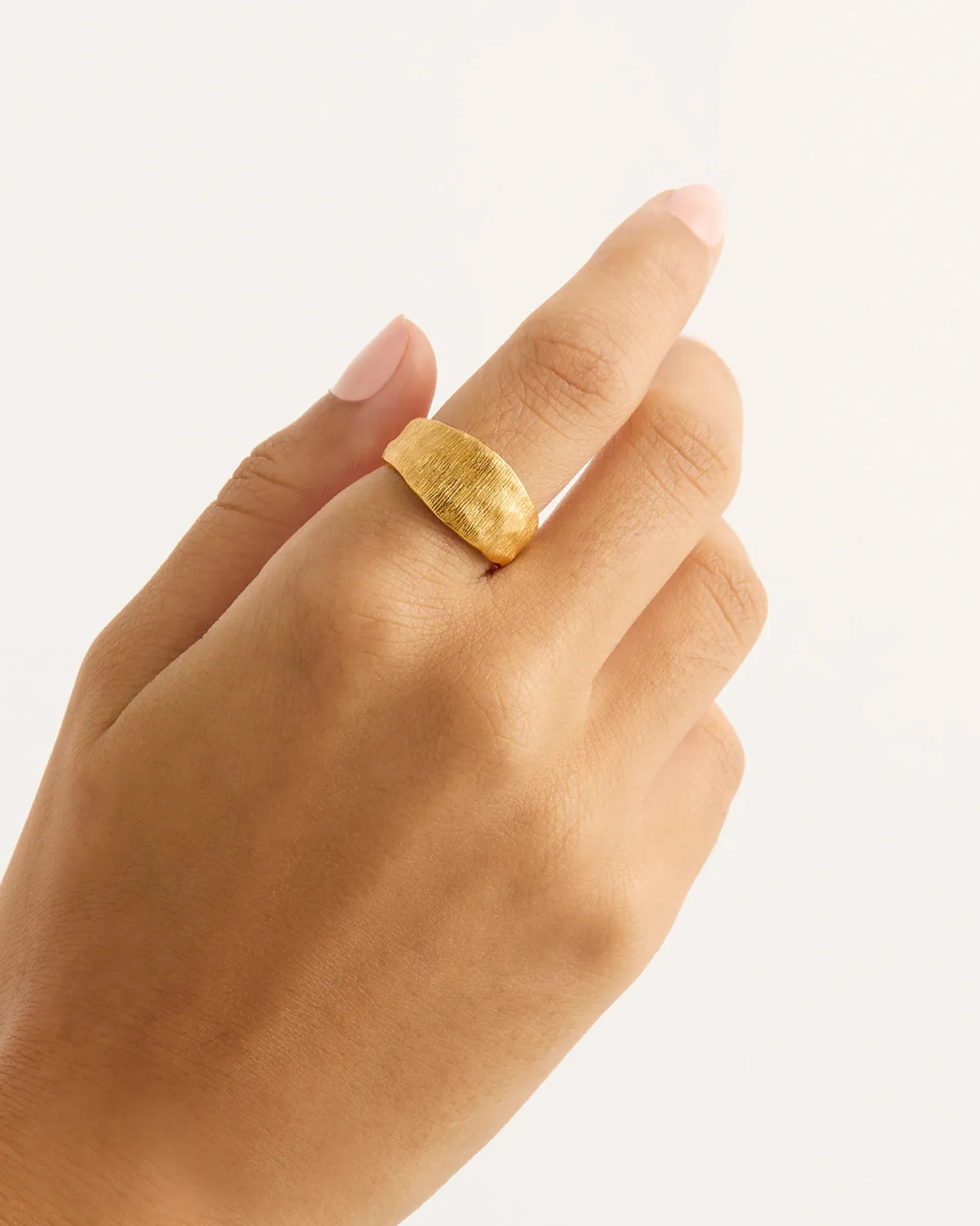 18k Gold Vermeil Woven Light Ring Bycharlotte