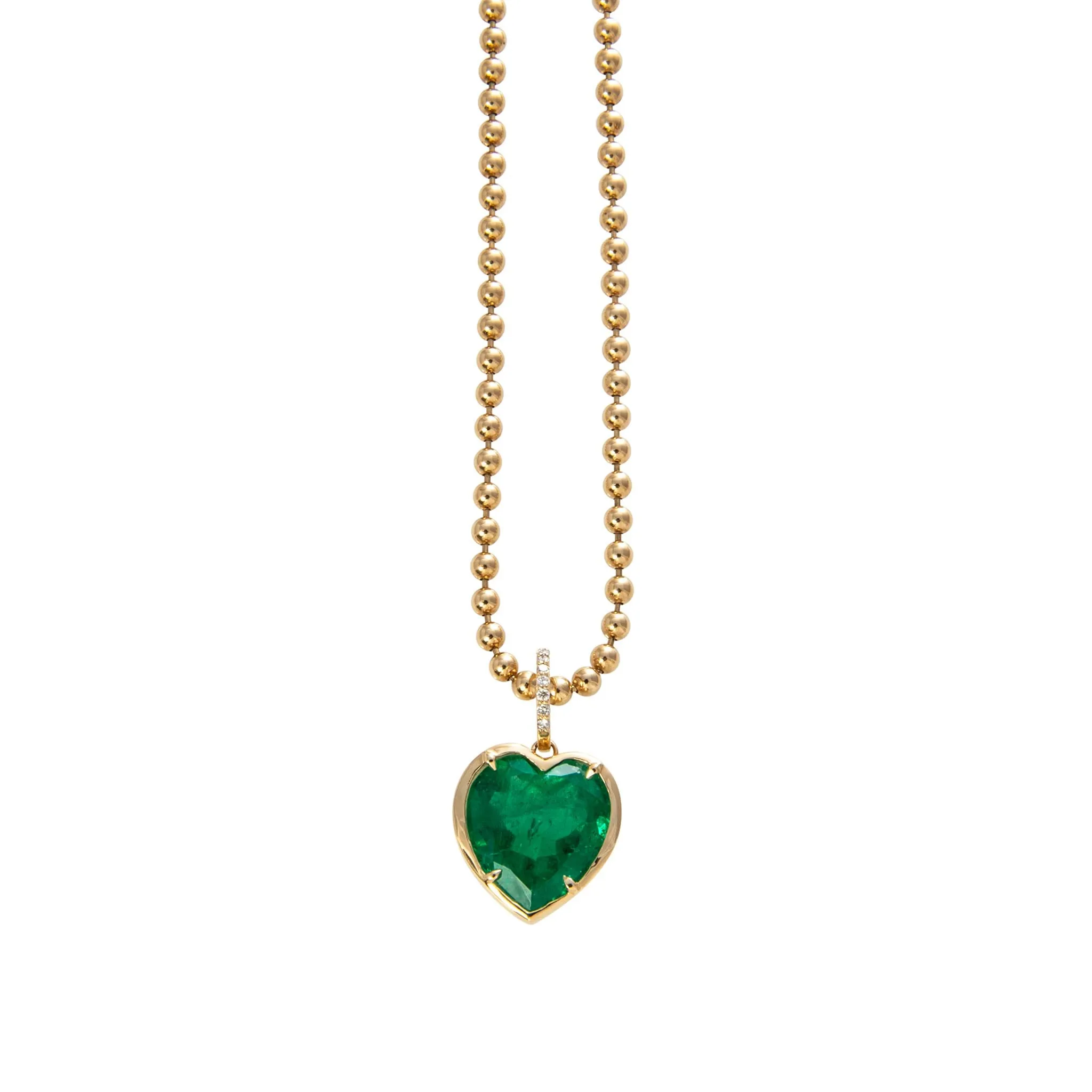 18K Yellow Gold Italian 3mm Ball Bead Chain Necklace Croghans