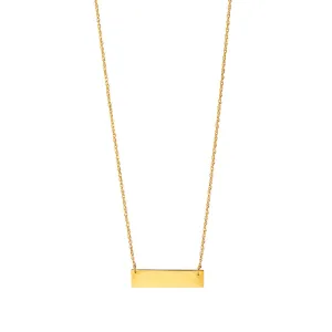 22K Gold-Plated Bar Pendant Necklace Croghans