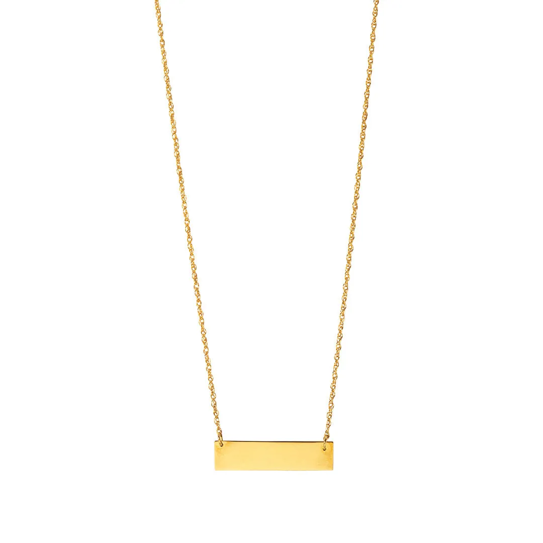 22K Gold-Plated Bar Pendant Necklace Croghans