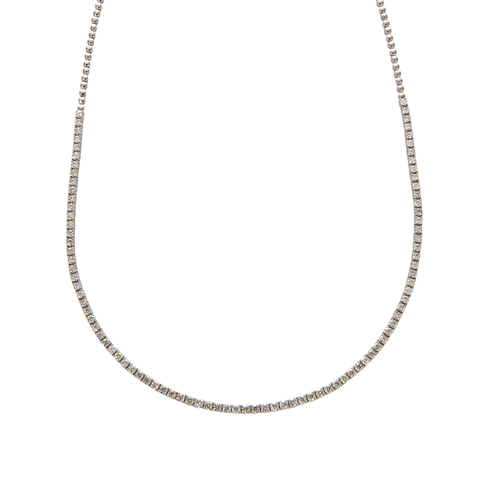 3ctw Diamond Halfway 14K White Gold Tennis Necklace Croghans