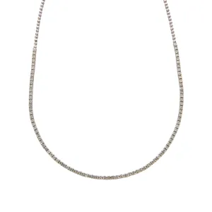 3ctw Diamond Halfway 14K White Gold Tennis Necklace Croghans