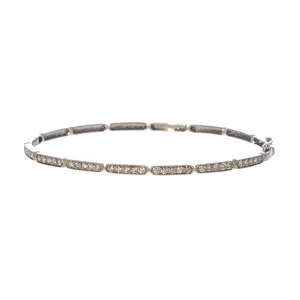 .70ctw Diamond Pav Milgrain 14K White Gold Bangle