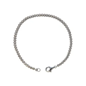 .78ctw Diamond Bezel Set Milgrain 14K White Gold Bracelet