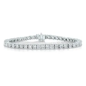 9 cttw Diamond Tennis Bracelet 14K White Gold Classic Round Prong Set 7 Inch