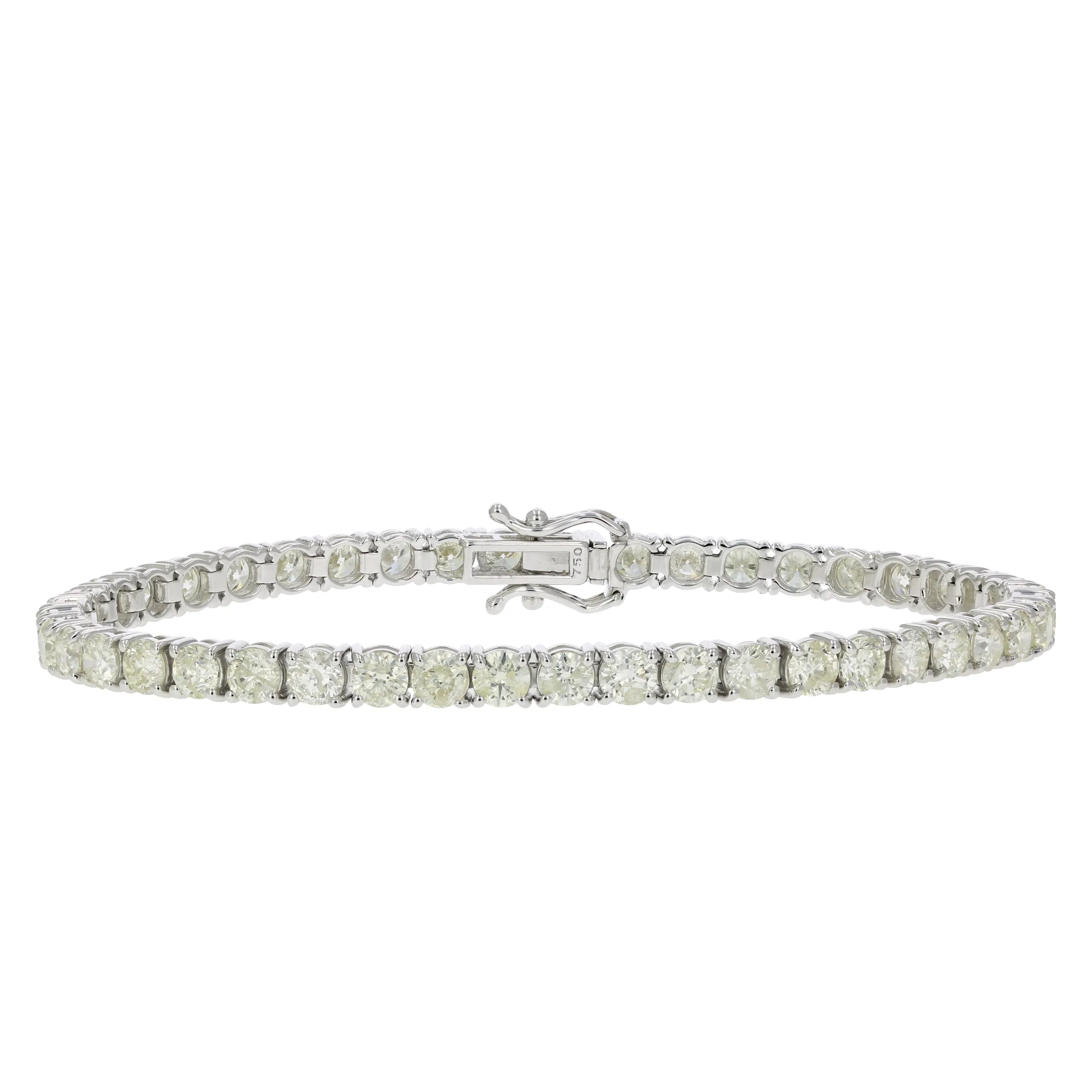 9 cttw Diamond Tennis Bracelet 14K White Gold Classic Round Prong Set 7 Inch