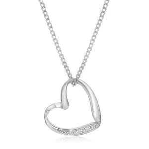 9ct Elegant White Gold Diamond Pendant Shiels