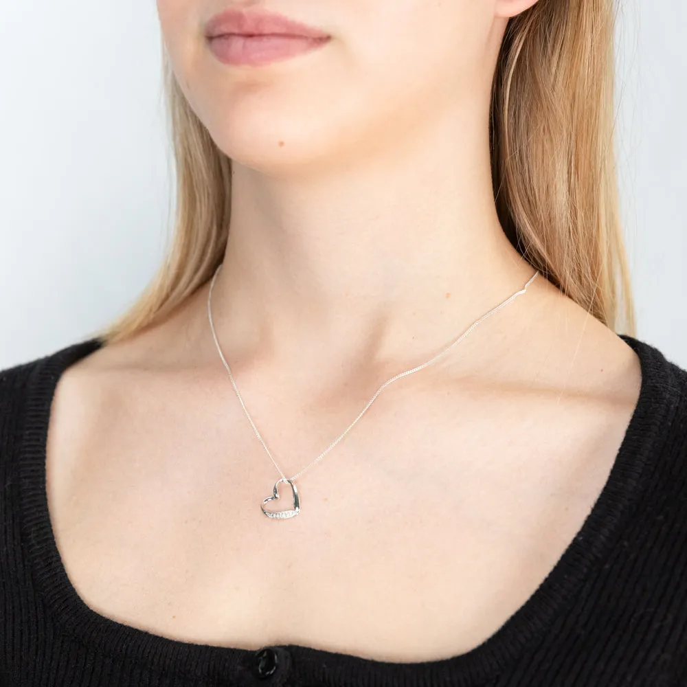 9ct Elegant White Gold Diamond Pendant Shiels
