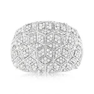 9ct White Gold 1/2 Carat Diamond Ring with 290 Round Brilliant Cut Diamonds Shiels