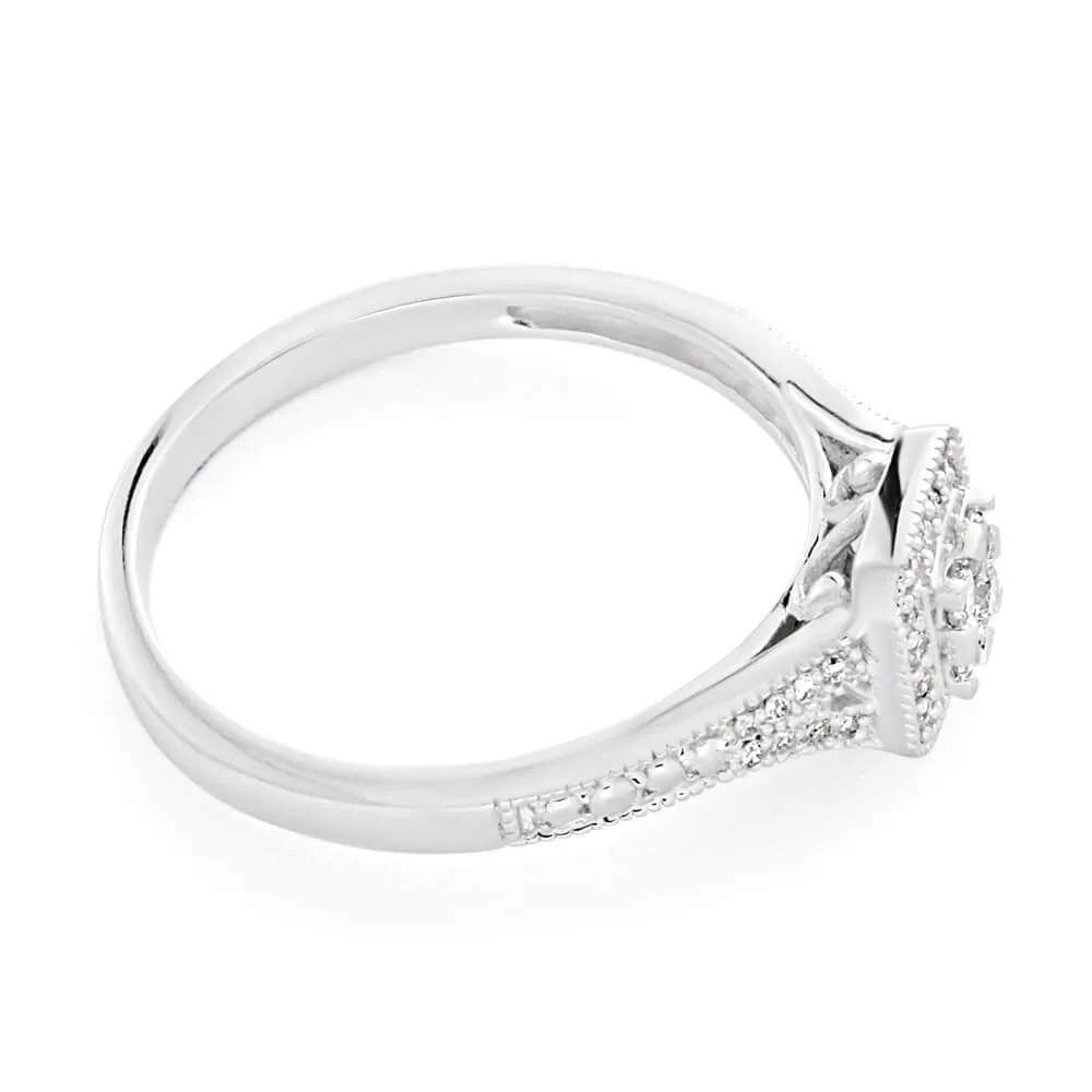 9ct White Gold Diamond Ring Set With 37 Beautiful Diamonds Shiels