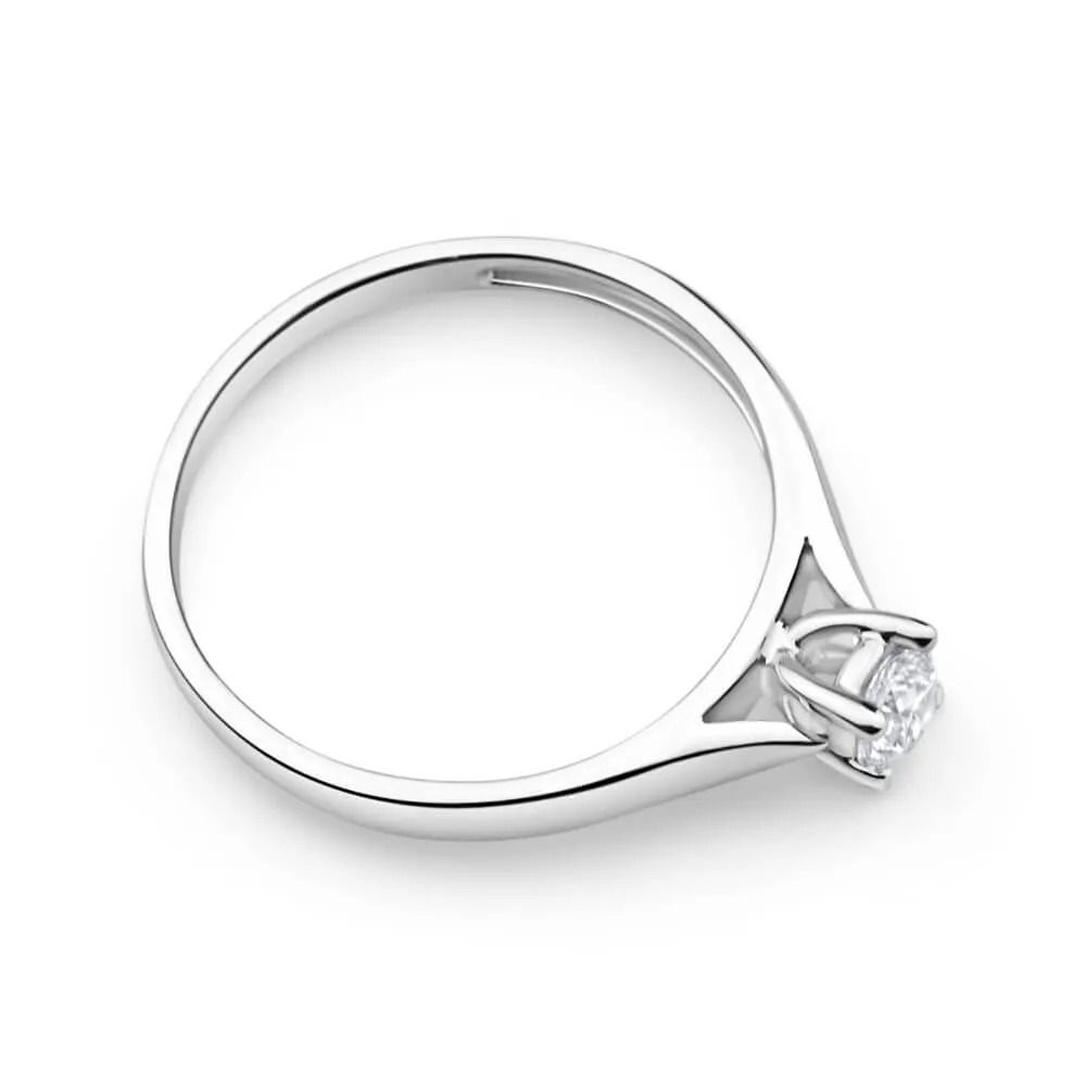 9ct White Gold Solitaire Ring With 0.2 Carat Diamond Shiels