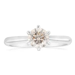 9ct White Gold Solitaire Ring With 1 Carat Australian Diamond Shiels