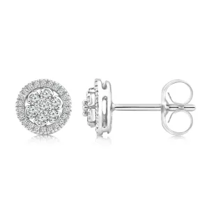 9ct White Gold Stud Earrings in 1/5 Carat Natural Diamonds Shiels