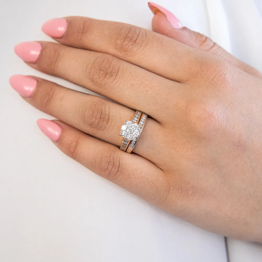 9ct Yellow Gold 1 Carat Diamond 2 Ring Bridal Set Shiels