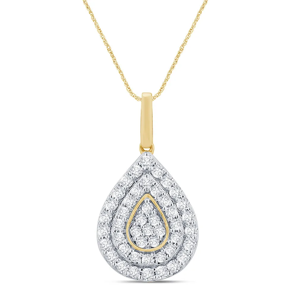 9ct Yellow Gold 1 Carat Diamond Pendant on 45cm Chain Shiels