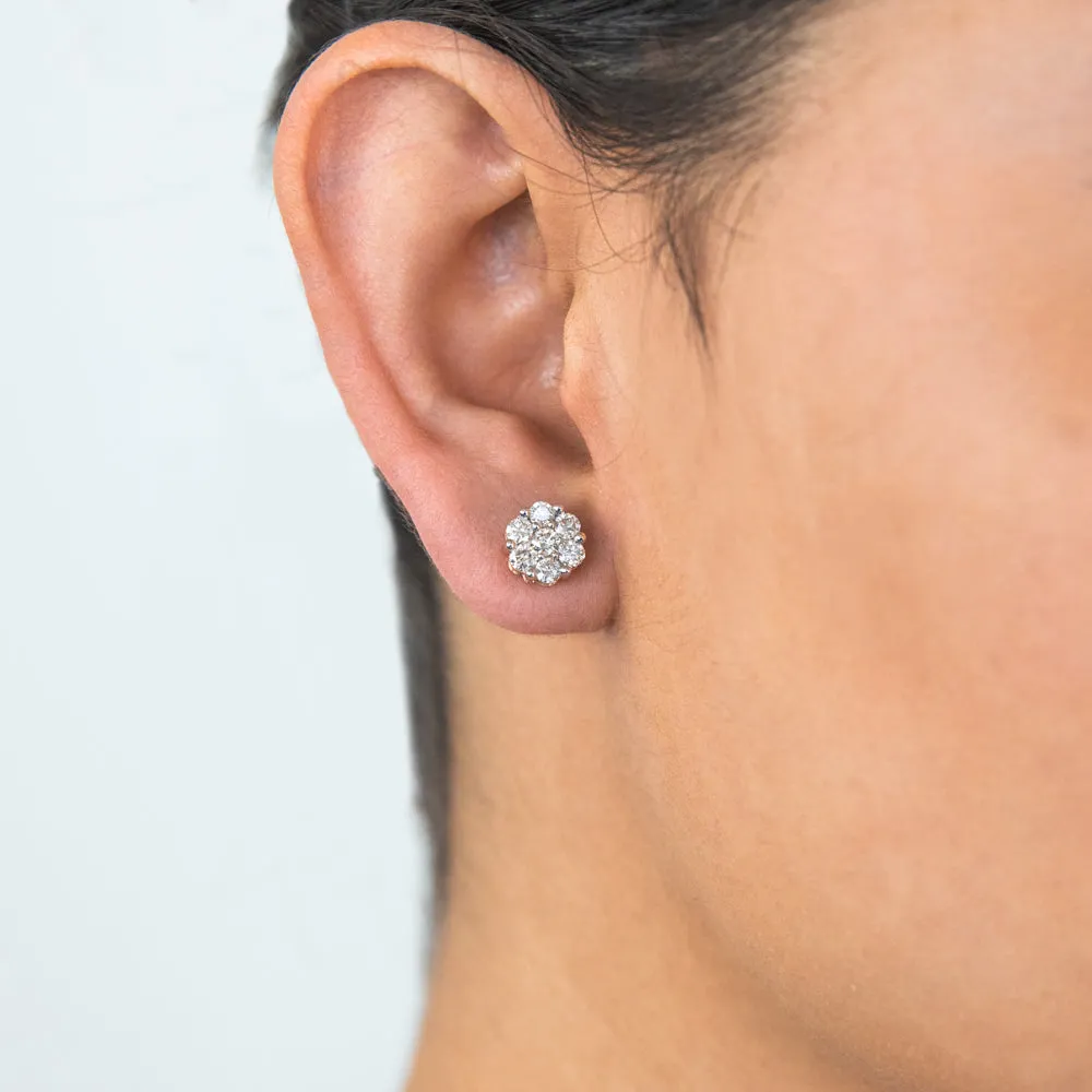 9ct Yellow Gold 1 Carat Diamond Stud Earrings Shiels