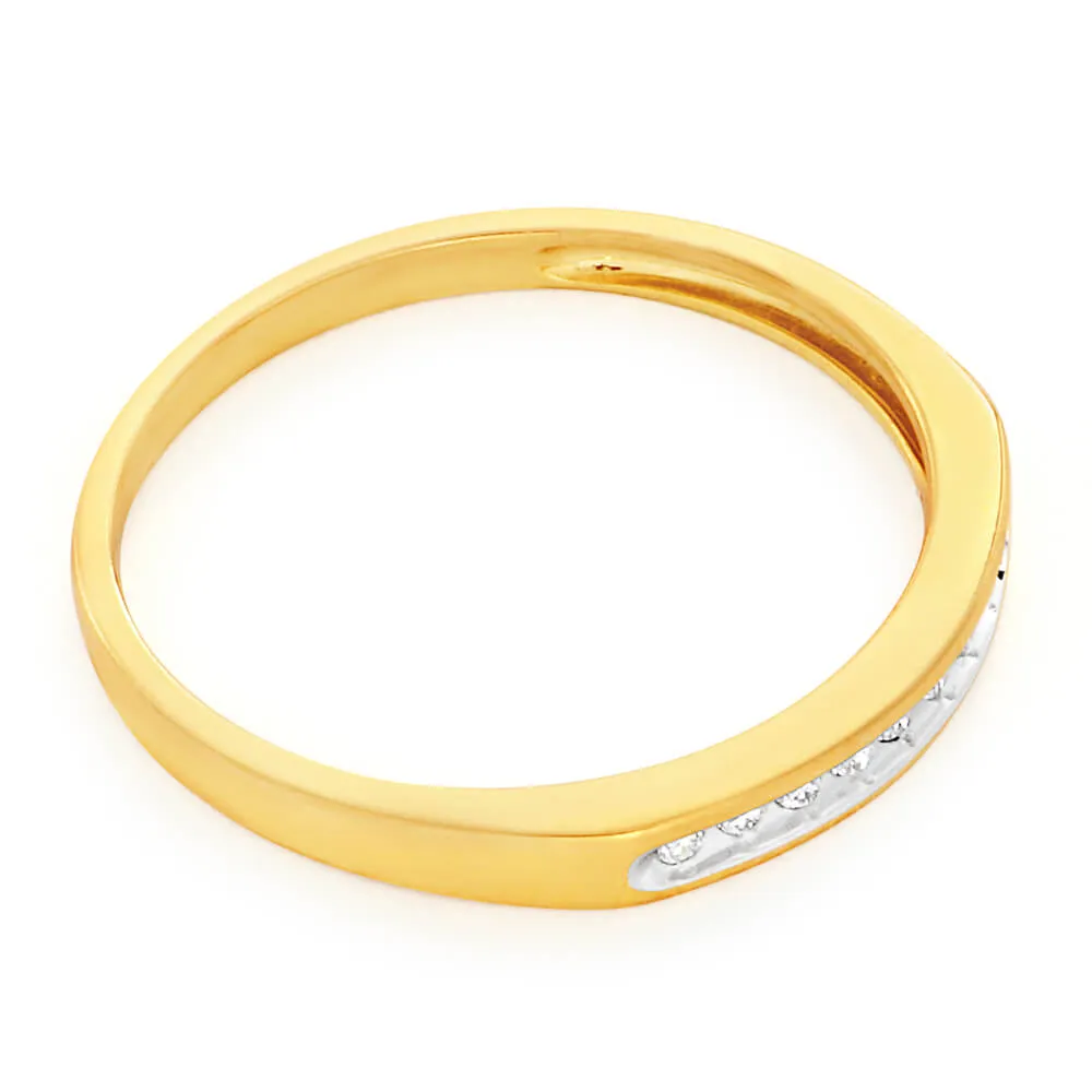 9ct Yellow Gold 10 Diamonds Eternity Ring Shiels