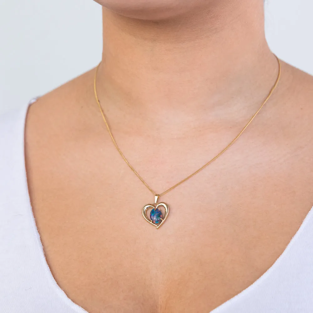 9ct Yellow Gold 10x8mm Heart Pendant Shiels