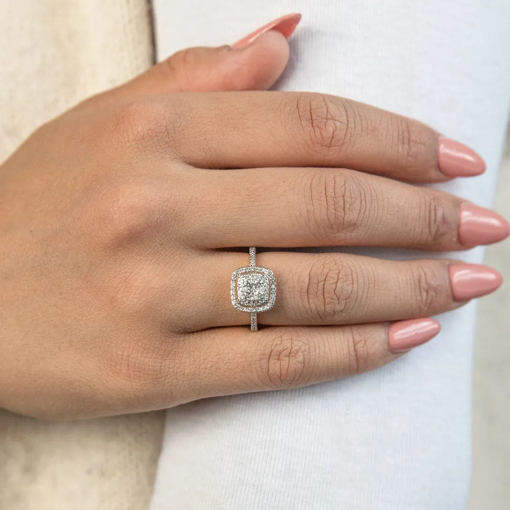 9ct Yellow Gold 1/2 Carat Diamond Ring Set With 73 Brilliant Cut Diamonds Shiels