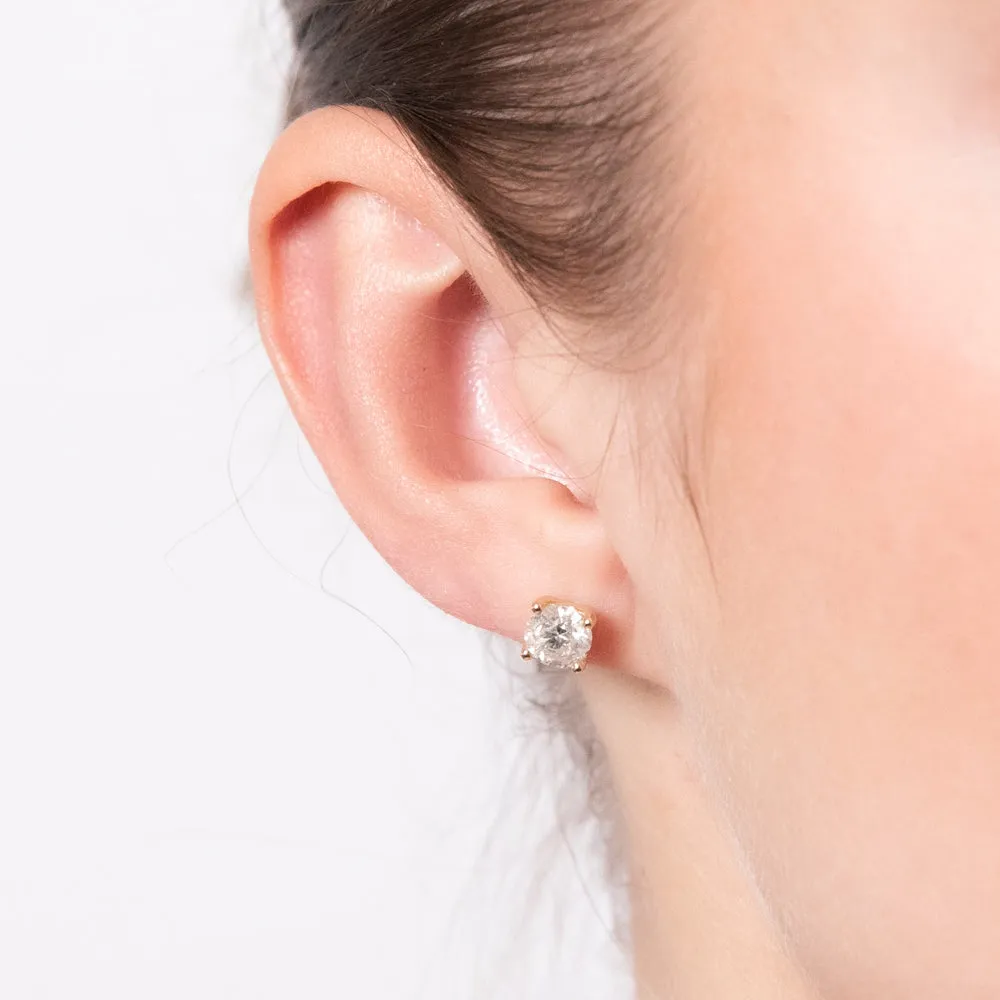 9ct Yellow Gold 1.40 Carat Diamond Stud Earrings Shiels