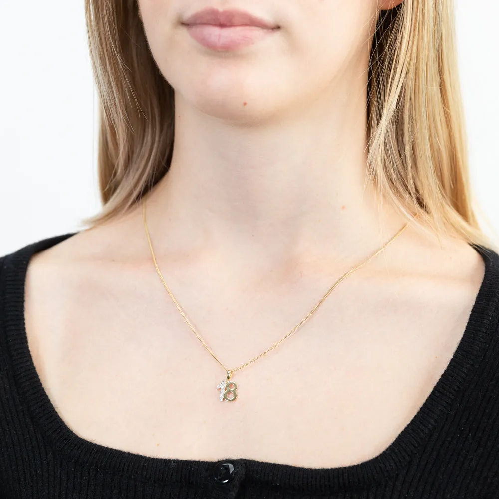 9ct Yellow Gold 18 Diamond Pendant Shiels
