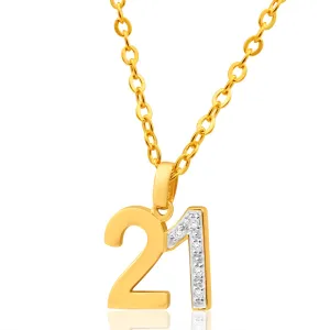 9ct Yellow Gold 21 Diamond Pendant Shiels