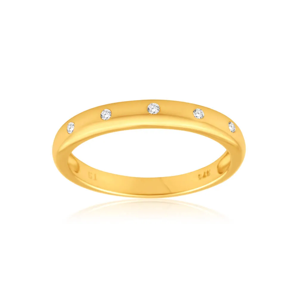9ct Yellow Gold 5 Diamond Ring Shiels