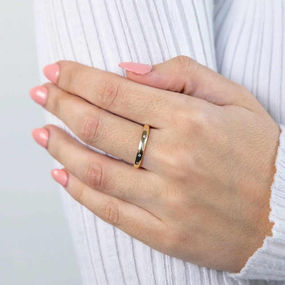 9ct Yellow Gold 5 Diamond Ring Shiels