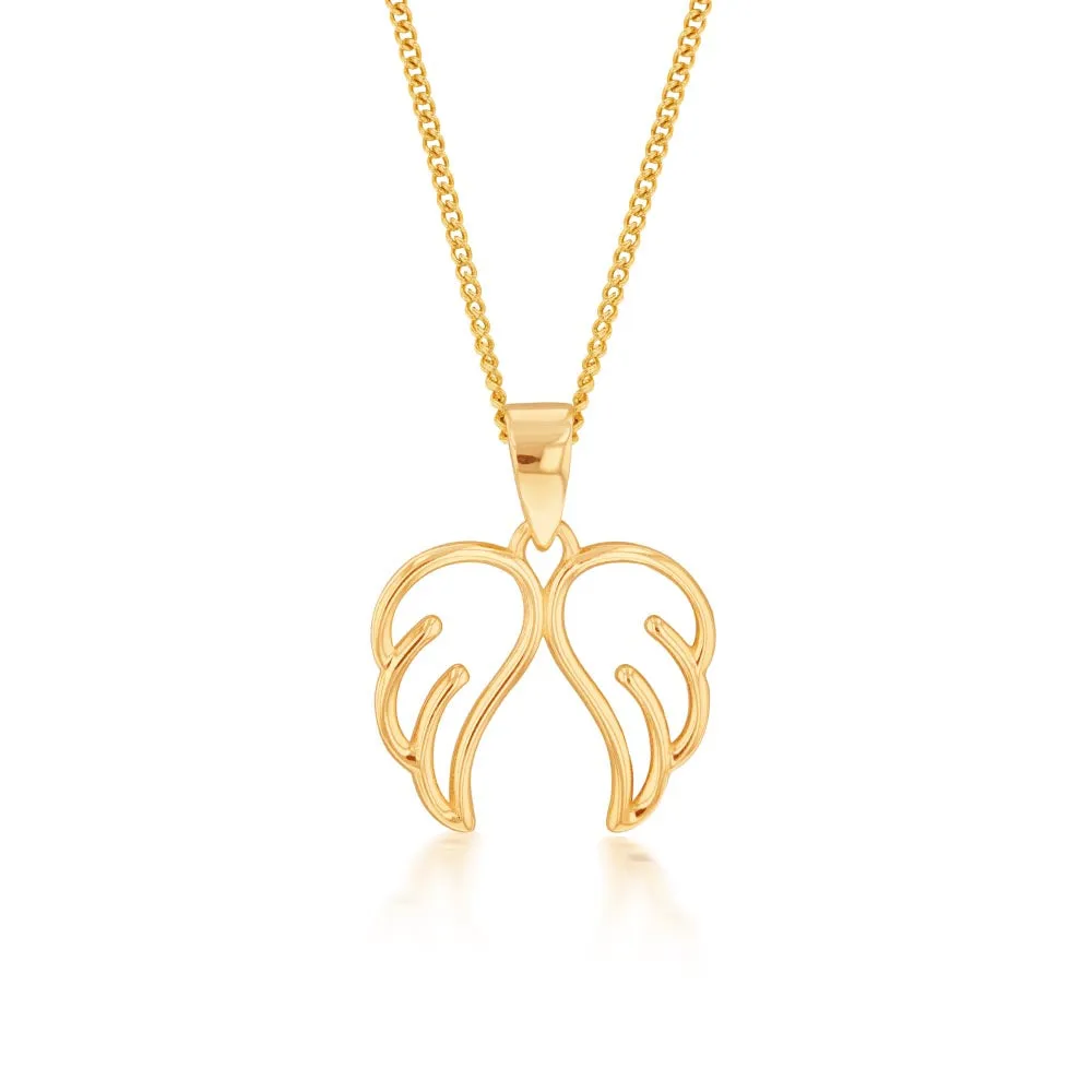 9ct Yellow Gold Angel Wings Pendant Shiels