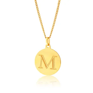 9ct Yellow Gold Charm With Initial "M" Pendant Shiels