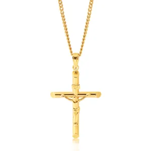 9ct Yellow Gold  Crucifix 20.5x29 Pendant Shiels