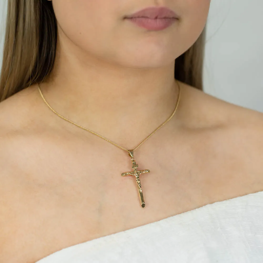 9ct Yellow Gold Crucifix Pendant Shiels
