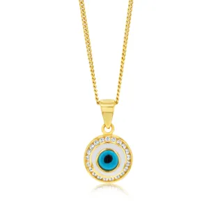 9ct Yellow Gold Cubic Zirconia Evil Eye Pendant Shiels