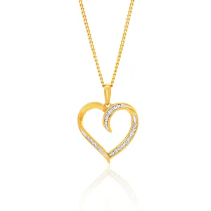 9ct Yellow Gold Diamond Pendant Set with 21 Brilliant Diamonds Shiels
