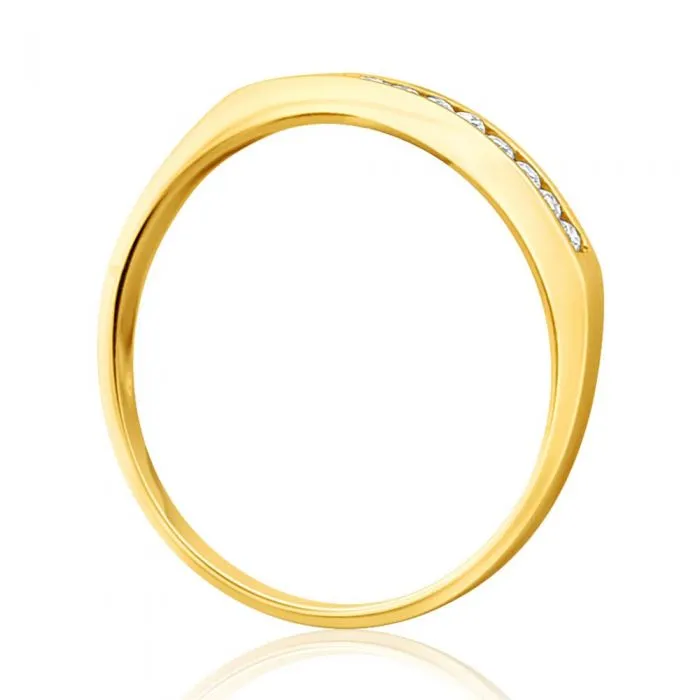 9ct Yellow Gold Diamond Ring Set with 10 Stunning Brilliant Diamonds Shiels