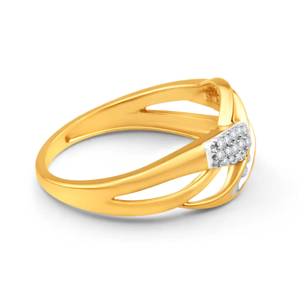 9ct Yellow Gold Diamond Ring Set With 35 Diamonds Shiels