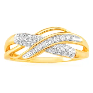 9ct Yellow Gold Diamond Ring Set With 35 Diamonds Shiels