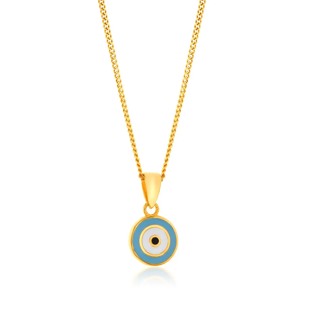 9ct Yellow Gold Evil Eye Double Sided Pendant Shiels