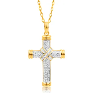 9ct Yellow Gold Exquisite Diamond Pendant Shiels