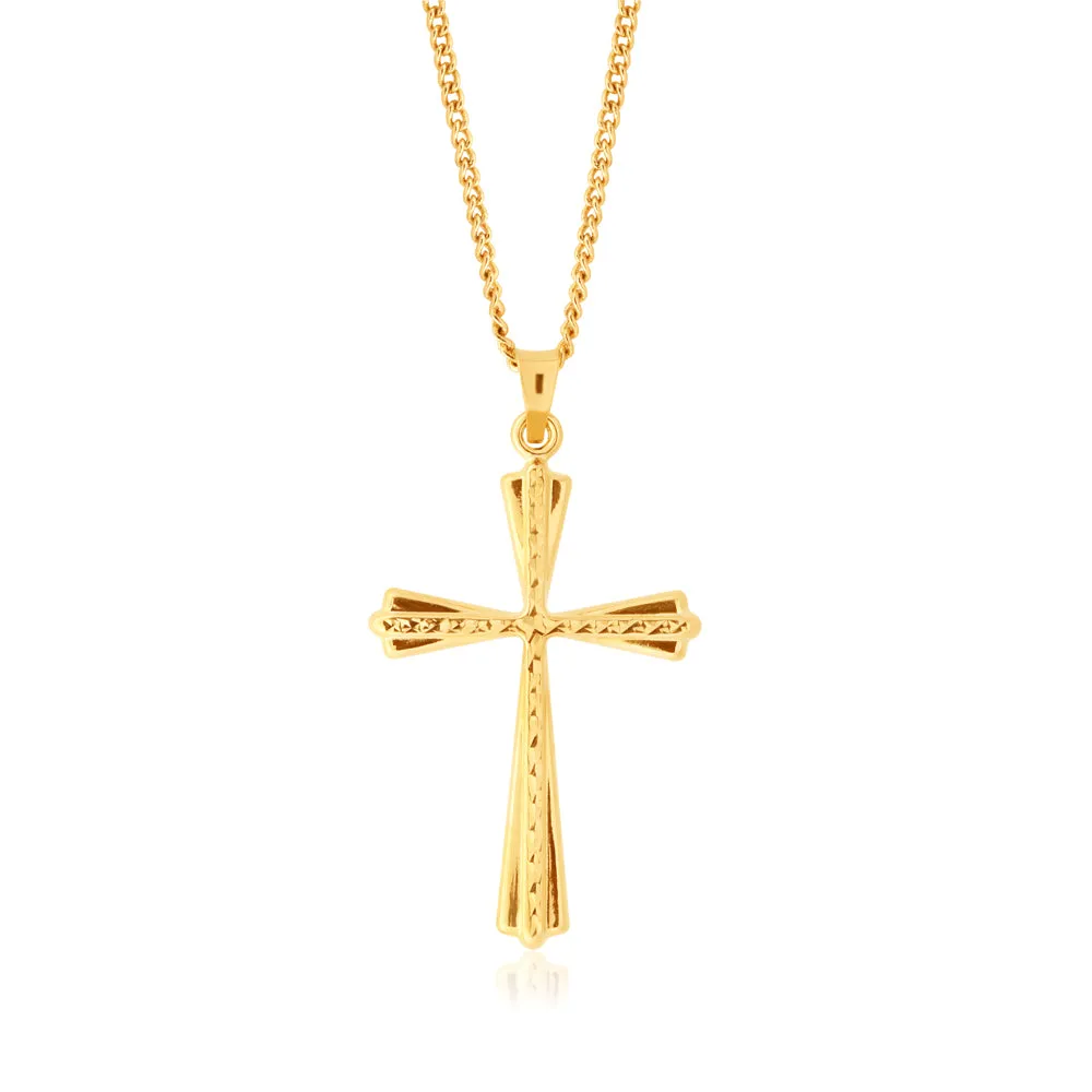 9ct Yellow Gold Fancy Cross Pendant Shiels