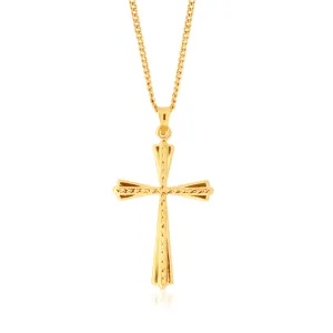 9ct Yellow Gold Fancy Cross Pendant Shiels