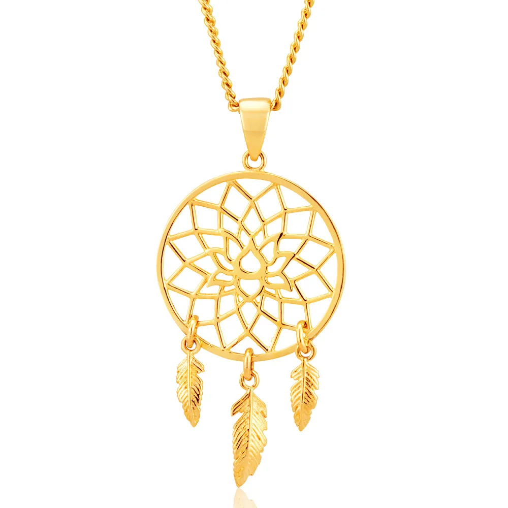 9ct Yellow Gold Fancy Dream Catcher Pendant Shiels