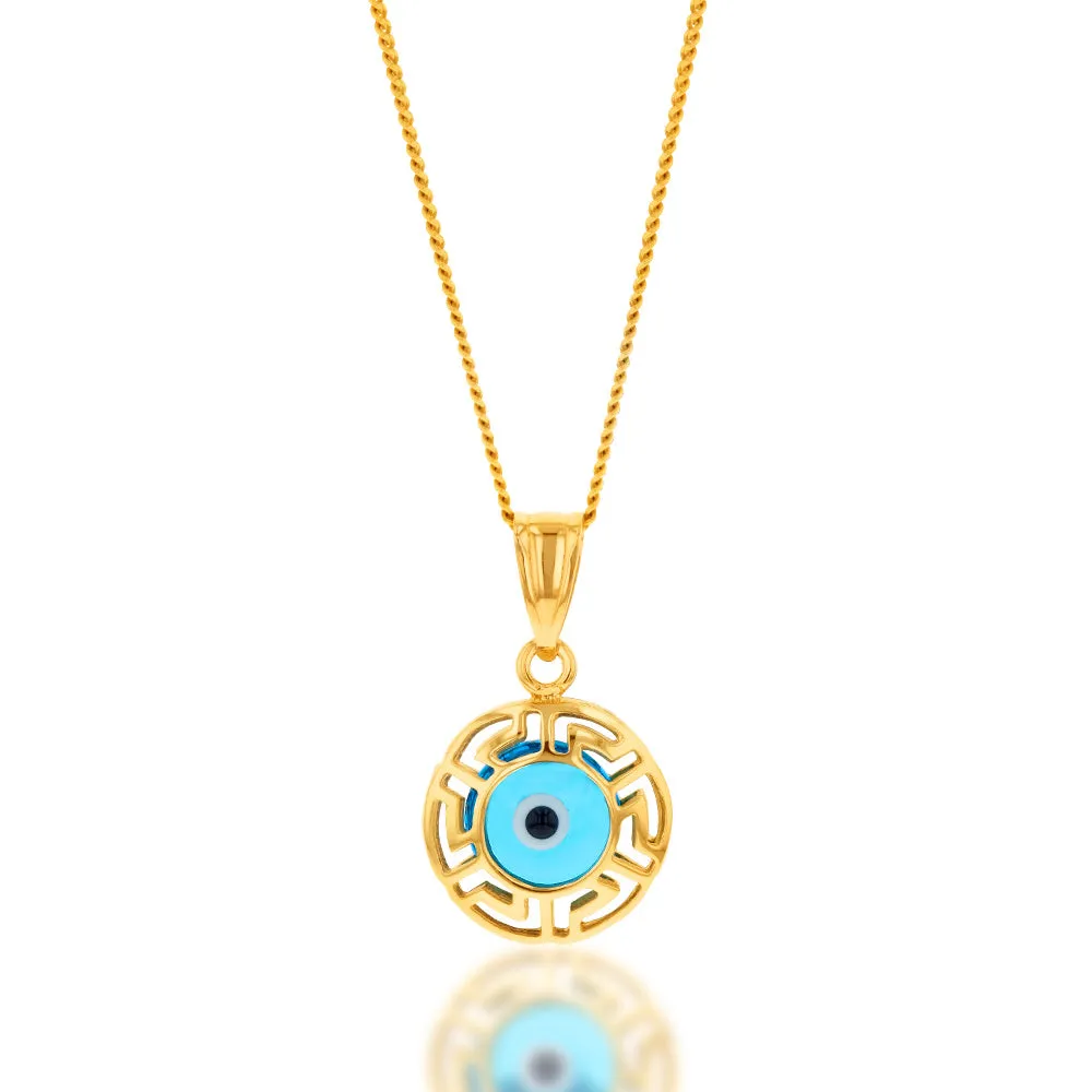 9ct Yellow Gold Fancy Evil Evil Pendant Shiels