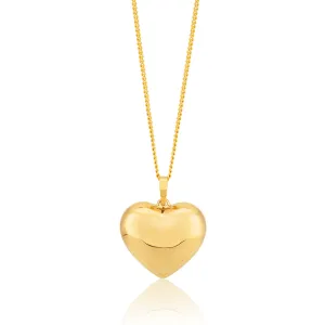 9ct Yellow Gold Filled Plain Heart Pendant Shiels