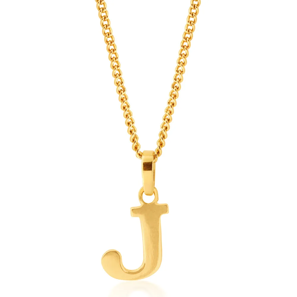 9ct Yellow Gold Initial "J" Pendant Shiels